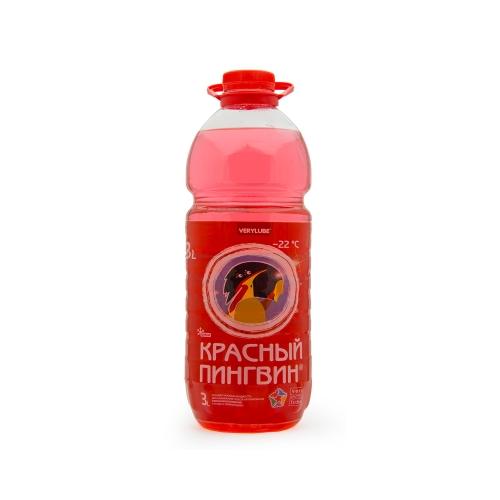 Незамерзаючий омивач скла для автомобіля VERYLUBE RED PENGUIN -22 ⁰С 3л