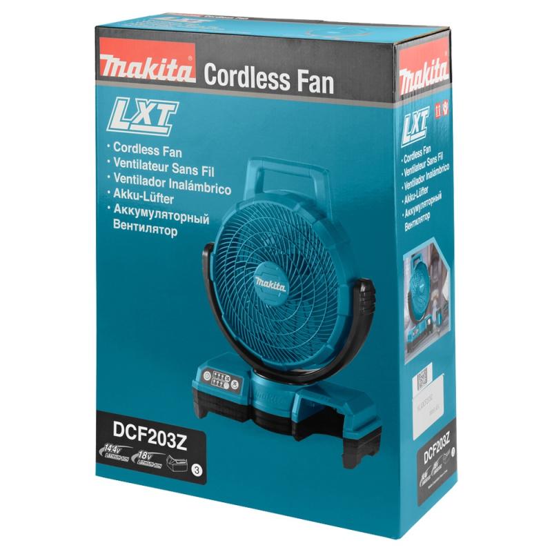 Акумуляторний вентилятор Makita DCF203Z LXT, 18В / 14.4В, 190 м/хв