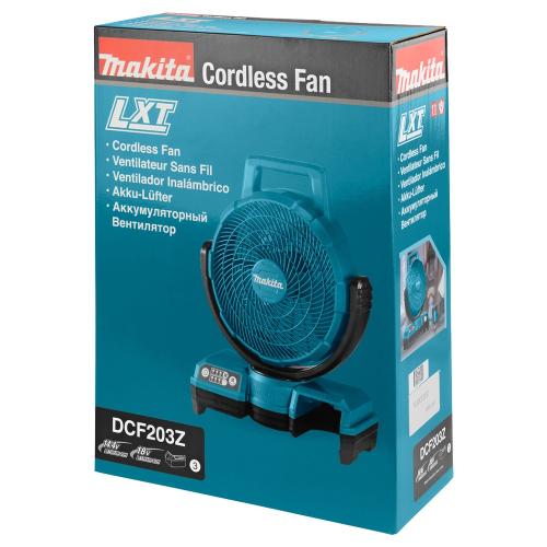 Акумуляторний вентилятор Makita DCF203Z LXT, 18В / 14.4В, 190 м/хв