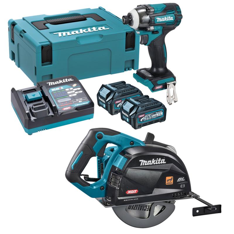 Набір акумуляторного інструменту Makita SET-TD004GD201-0226 XGT 40V Max (шурупокрут TD004G + дискова пила CS002G)