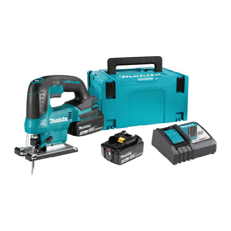 Акумуляторний лобзик Makita DJV184RFJ LXT 18V (2×BL1830B, ЗП, Makpac)