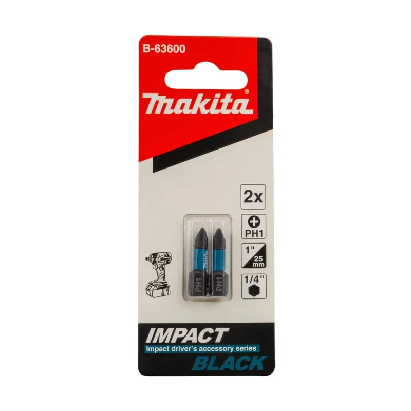 Біта PH1 25 мм Impact Black 2 шт.