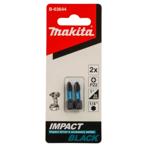 Біта PZ2 25 мм Impact Black 2 шт.