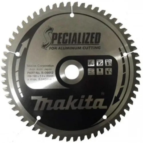 Диск пиляльний по алюмінію SPECIALIZED 190х20 мм 60Т