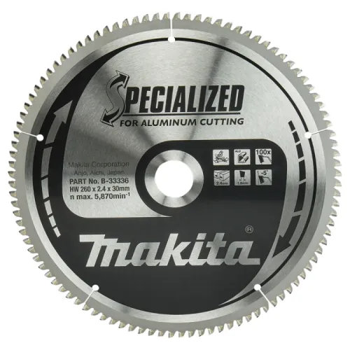 Диск пиляльний по алюмінію SPECIALIZED 260х30 мм 100Т