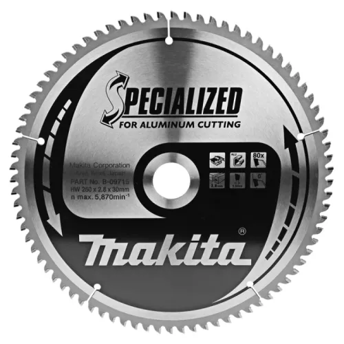 Диск пиляльний по алюмінію SPECIALIZED 260х30 мм 80Т
