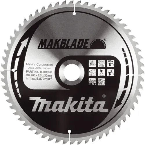 Диск пиляльний по деревині MAKBlade 216x30 40T