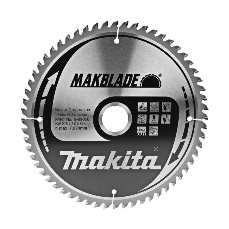 Диск пиляльний по деревині MAKBlade 216x30 60T