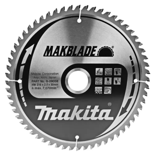 Диск пиляльний по деревині MAKBlade 216x30 60T