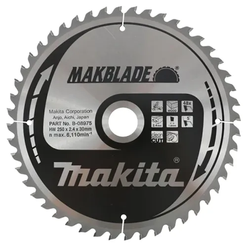 Диск пиляльний по деревині MAKBlade 250x30 40T