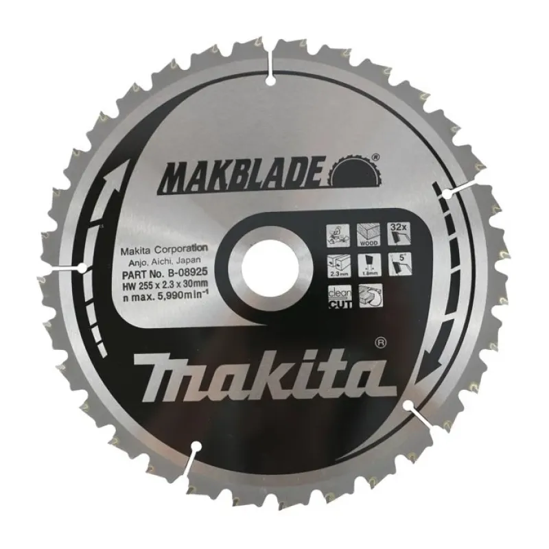 Диск пиляльний по деревині MAKBlade 255x30 32T