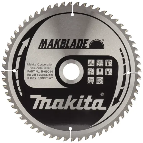 Диск пиляльний по деревині MAKBlade 255x30 60T
