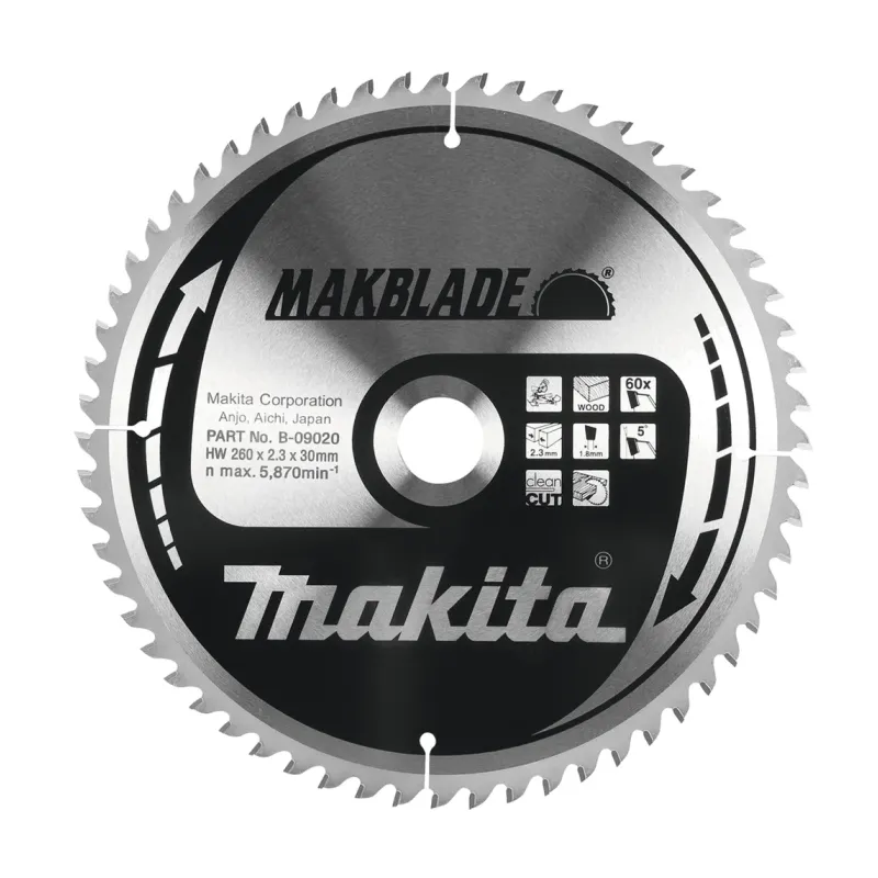 Диск пиляльний по деревині MAKBlade 260x30 60T