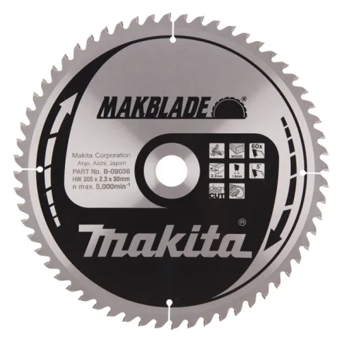 Диск пиляльний по деревині MAKBlade 305x30 60T