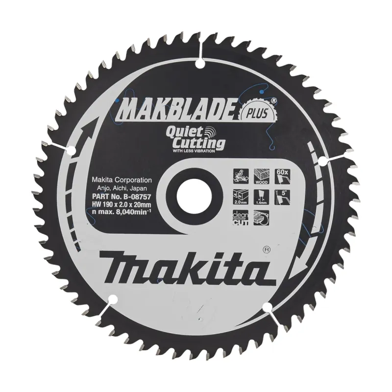 Диск пиляльний по деревині MAKBlade Plus 190x20 60T