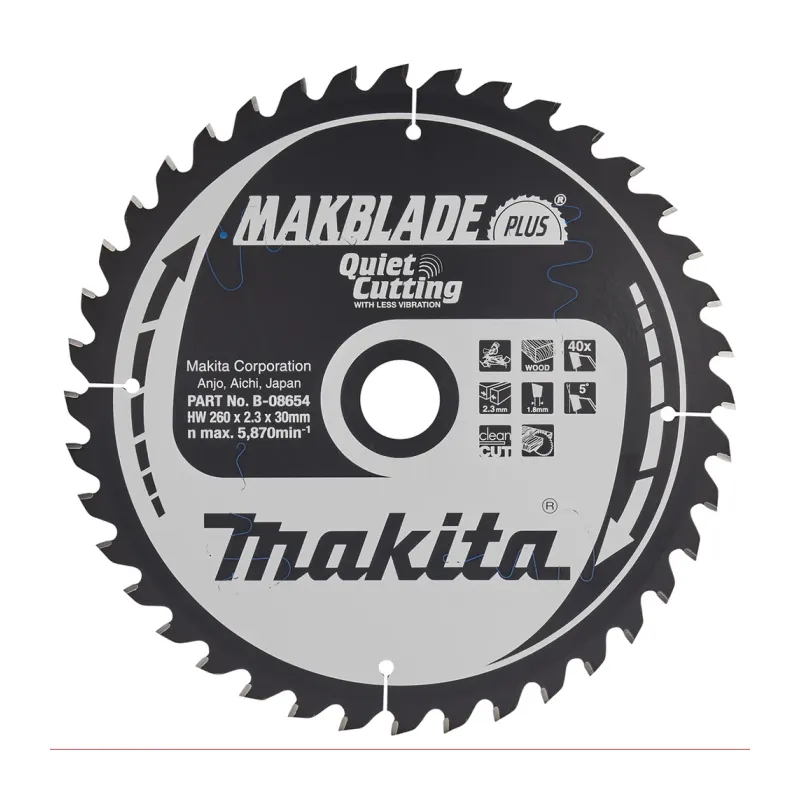 Диск пиляльний по деревині MAKBlade Plus 260x30 40T