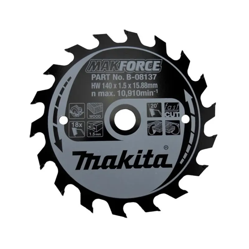 Диск пиляльний по деревині MAKForce 140x15,88 мм 18Т