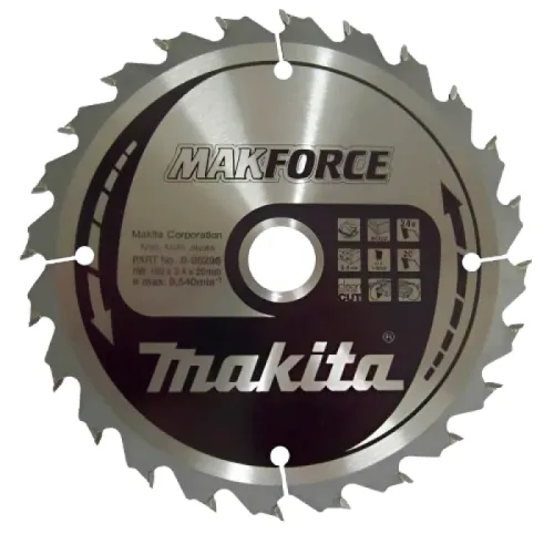 Диск пиляльний по деревині MAKForce 160x20 мм 24Т