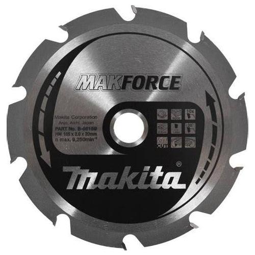 Диск пиляльний по деревині MAKForce 165x20 мм 10Т