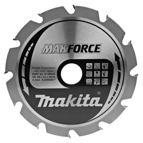 Диск пиляльний по деревині MAKForce 190x30 мм 12Т