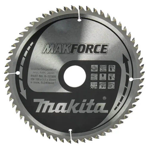 Диск пиляльний по деревині MAKForce 190x30 мм 60Т