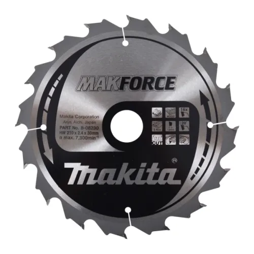 Диск пиляльний по деревині MAKForce 210x30 мм 16Т