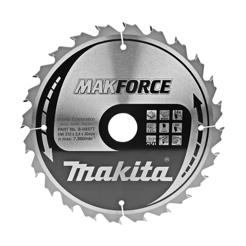 Диск пиляльний по деревині MAKForce 210x30 мм 24Т