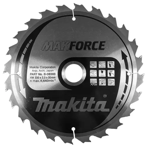 Диск пиляльний по деревині MAKForce 230x30 мм 24Т