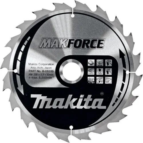 Диск пиляльний по деревині MAKForce 235x30 мм 24Т