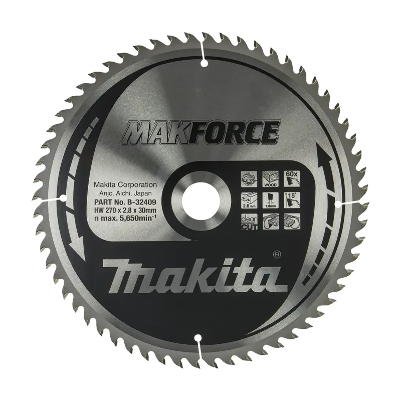 Диск пиляльний по деревині MAKForce 270x30 мм 60Т