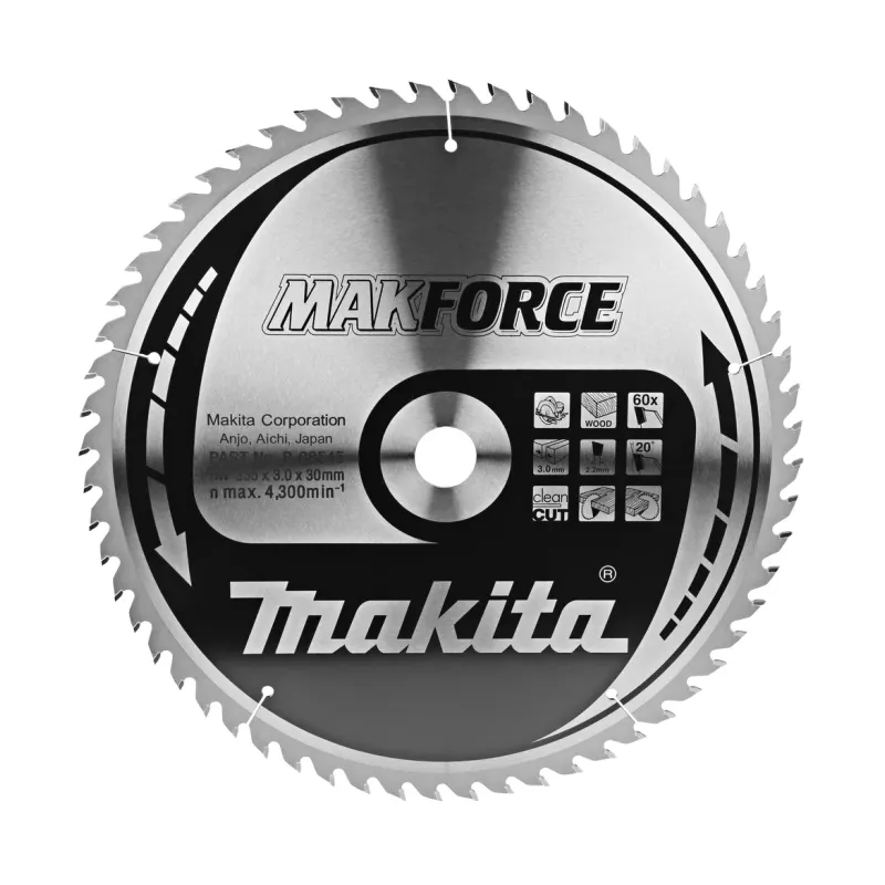 Диск пиляльний по деревині MAKForce 355x30 мм 60Т