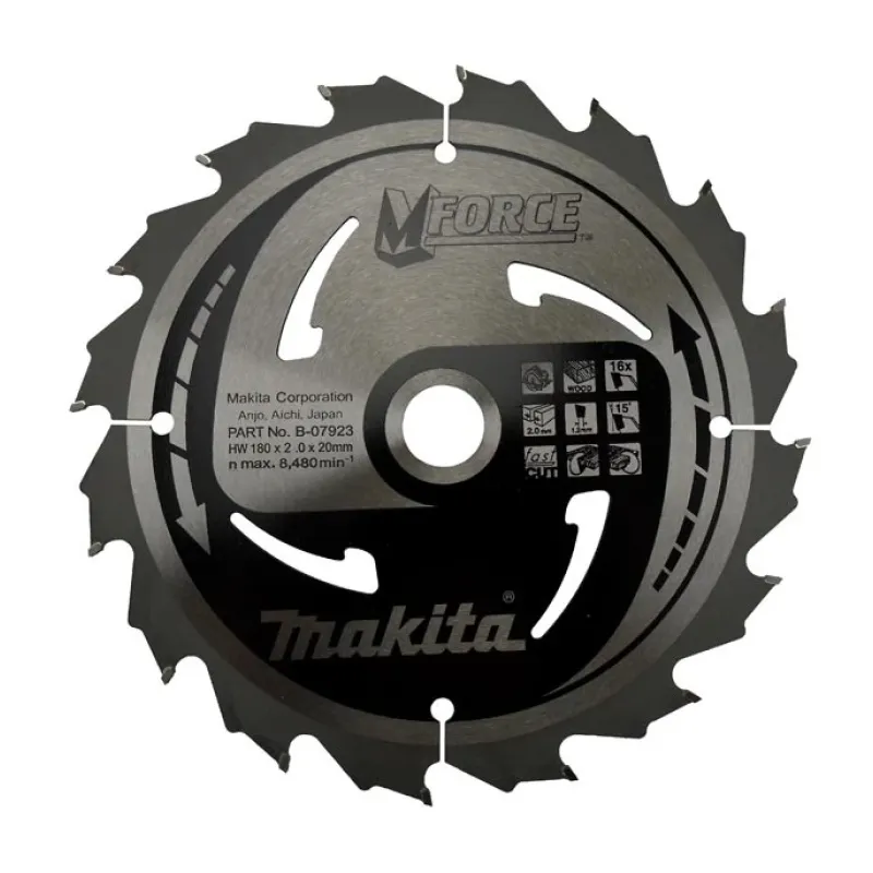 Диск пиляльний по деревині MForce 180x20 мм 16Т