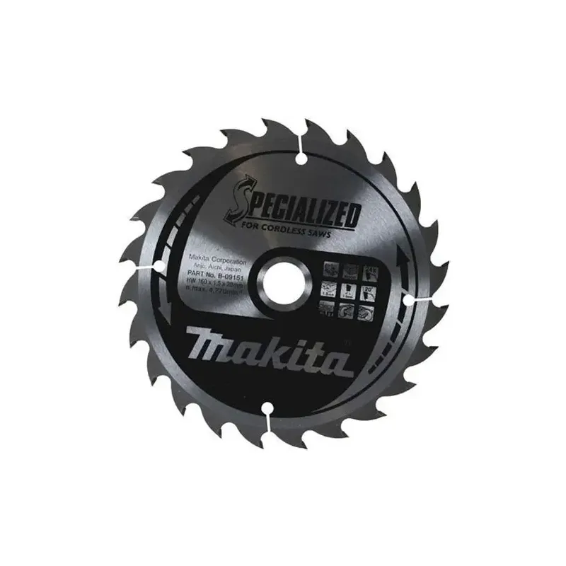 Диск пиляльний по деревині для акум. пил SPECIALIZED 165x10 мм 24T