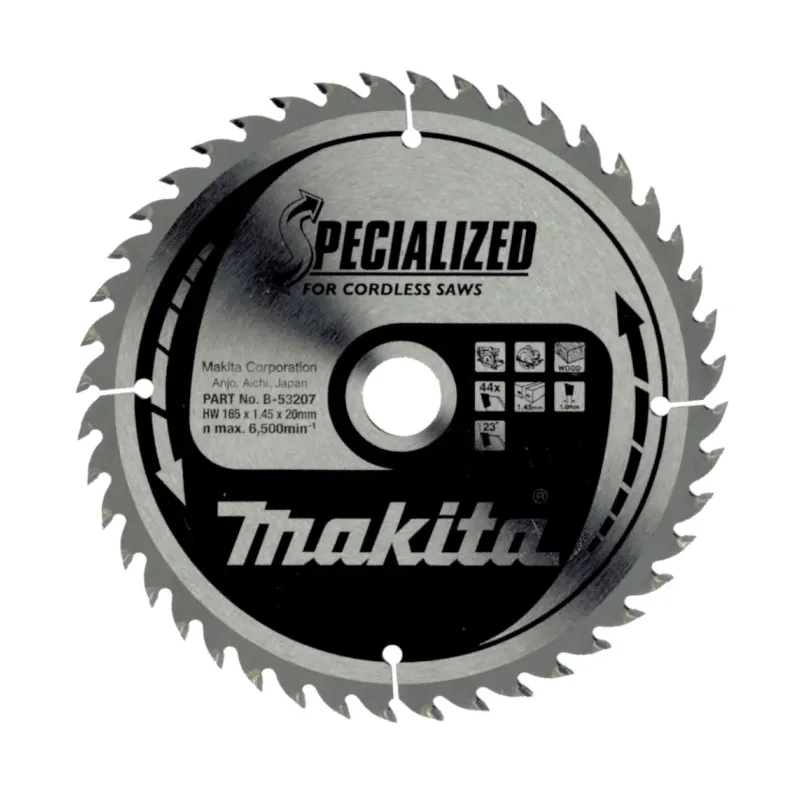 Диск пиляльний по деревині для акум. пил SPECIALIZED 165x20 мм 44T