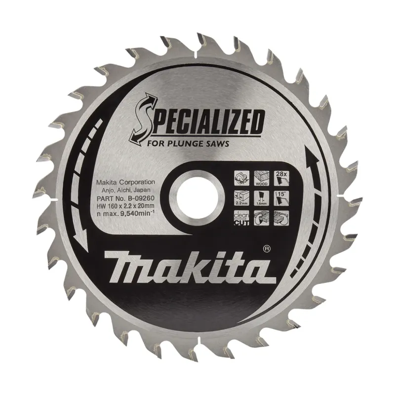 Диск пиляльний по деревині для заглибних пил SPECIALIZED 160x20 мм 28T