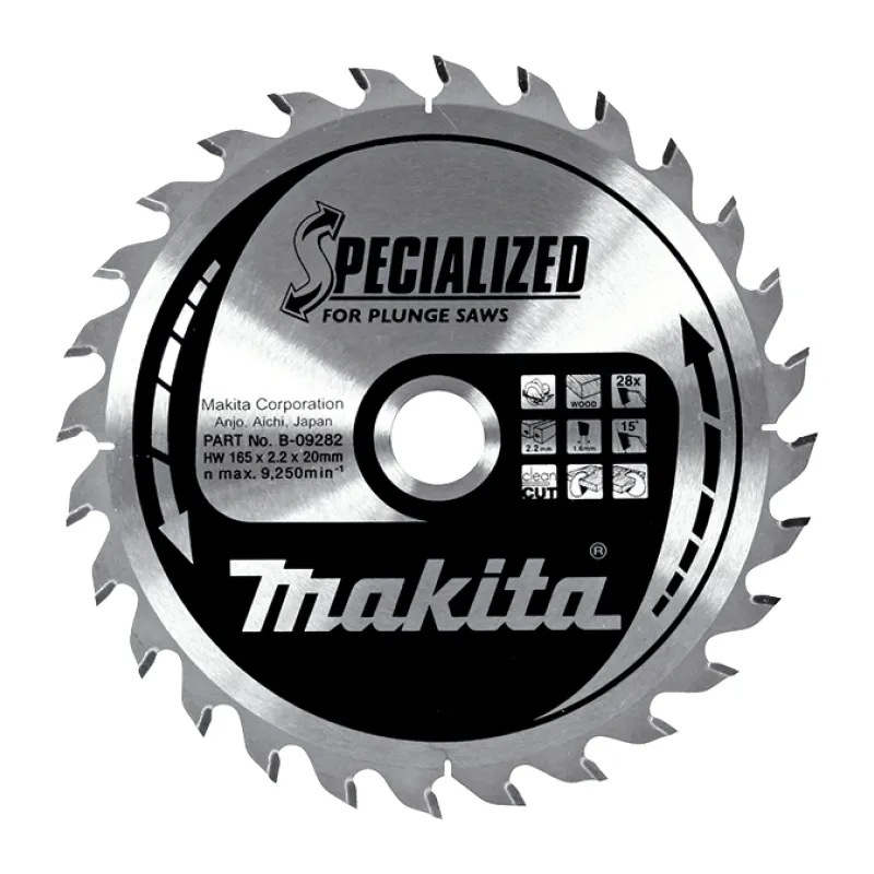 Диск пиляльний по деревині для заглибних пил SPECIALIZED 165x20 мм 28T
