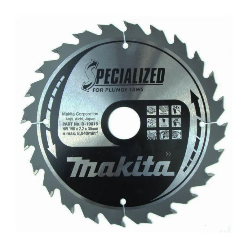 Диск пиляльний по деревині для заглибних пил SPECIALIZED 190x30 мм 24T