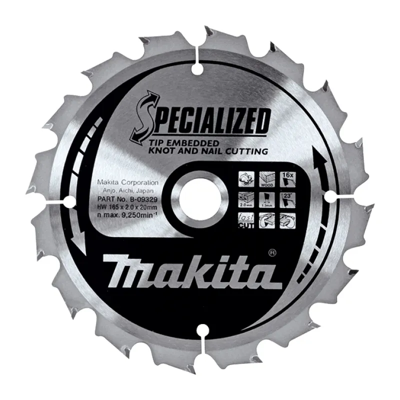 Диск пиляльний по деревині з цвяхами SPECIALIZED 165x20 мм 16T