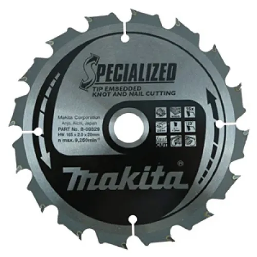 Диск пиляльний по деревині з цвяхами SPECIALIZED 185x15,88 мм 16T