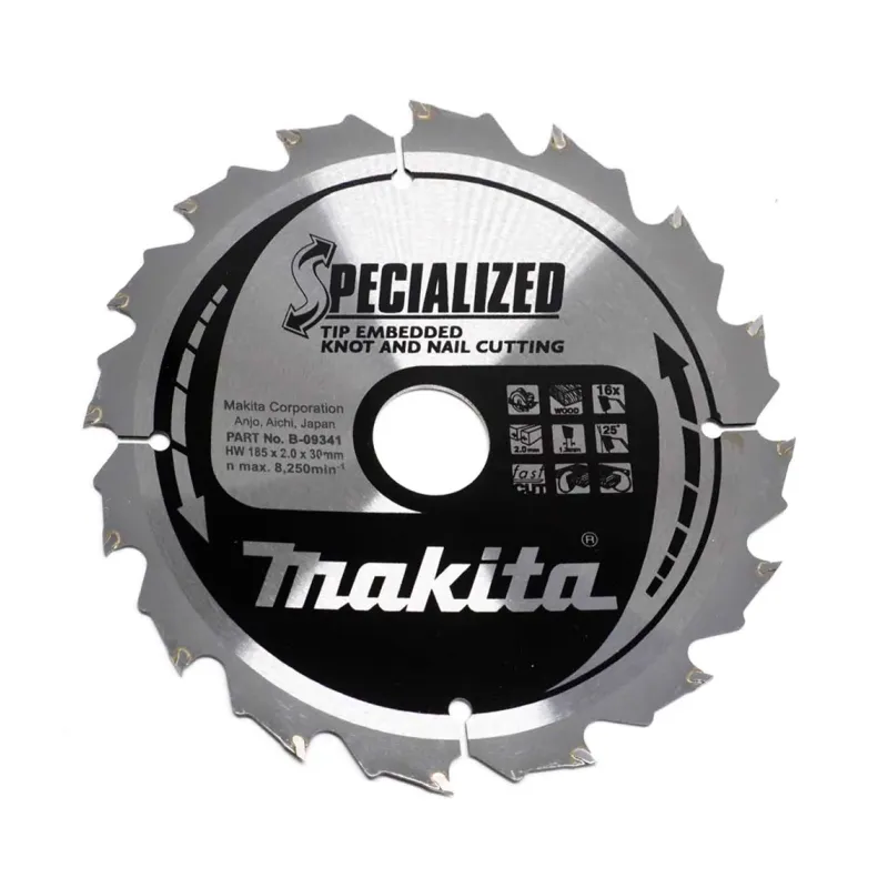Диск пиляльний по деревині з цвяхами SPECIALIZED 185x30 мм 16T