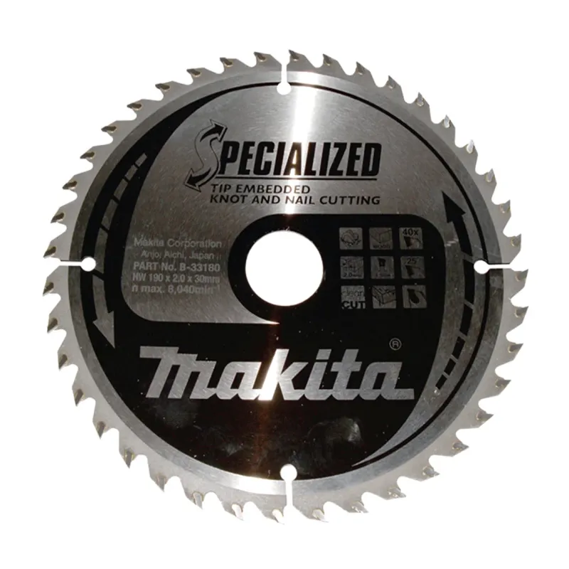 Диск пиляльний по деревині з цвяхами SPECIALIZED 190x30 мм 40T