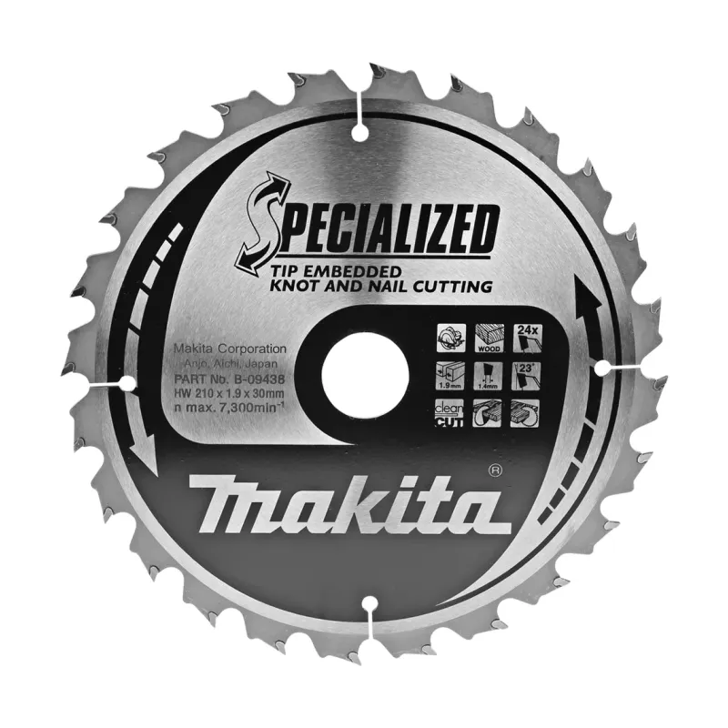 Диск пиляльний по деревині з цвяхами SPECIALIZED 210x30/25 мм 24T