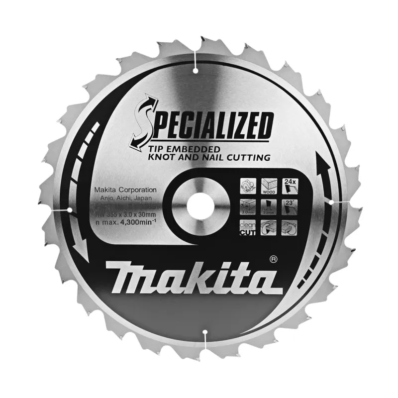 Диск пиляльний по деревині з цвяхами SPECIALIZED 355x30 мм 24T