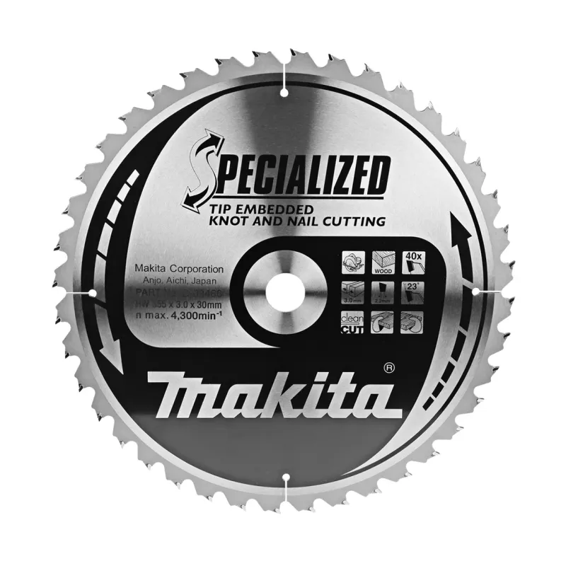 Диск пиляльний по деревині з цвяхами SPECIALIZED 355x30 мм 40T