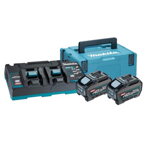 Набір акумуляторів Makita XGT BL4040 (2×4.0Ah) + DC40RA