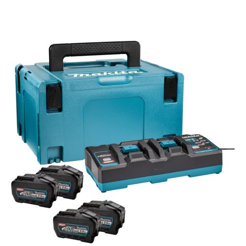 Набір акумуляторів Makita XGT BL4050F (4×5.0Ah) + DC40RB + Makpac