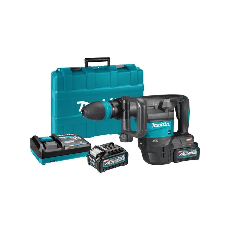 Акумуляторний відбійний молоток Makita HM001GM201 XGT, 40 В Мах, BL4040×2, DC40RA