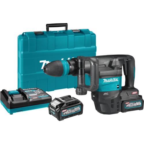 Акумуляторний відбійний молоток Makita HM001GM201 XGT, 40 В Мах, BL4040×2, DC40RA