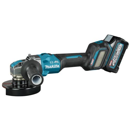 Акумуляторна кутова шліфмашина Makita GA041GM201 X-LOCK XGT 40Vmax 125 мм (2×BL4040, ЗП)