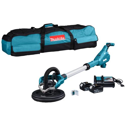 Акумуляторна шліфувальна машина для стін Makita DSL801RTEU LXT, 18В, 5Аг х 2 шт, DC18RС